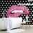 Selbstklebende Tapete Rosa Lippen als Pop-Art