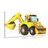 CANVAS PRINT CHILDREN'S EXCAVATOR - CHILDRENS PICTURES - PICTURES