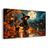 WANDBILD KLEINE HEXE IN DER HERBSTNACHT - HALLOWEEN- UND HORROR-BILDER - BILDER