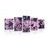 5-PIECE CANVAS PRINT PURPLE LILAC FLOWERS - PICTURES FLOWERS - PICTURES