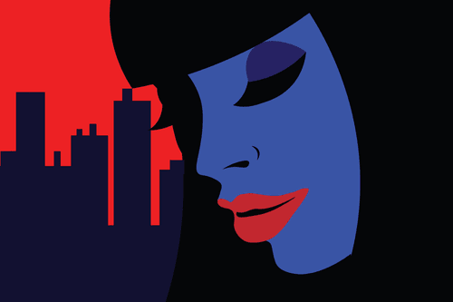 CANVAS PRINT BEAUTIFUL STRANGER IN THE CITY - POP ART PICTURES - PICTURES