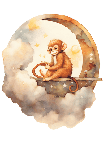 CANVAS PRINT DREAMY MONKEY - DREAMY LITTLE ANIMALS - PICTURES