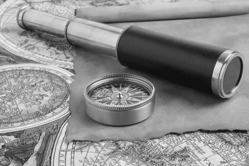 TABLEAU SUR TOILE – POUR L'AVENTURIER EN NOIR ET BLANC - TABLEAUX EN NOIR ET BLANC - TABLEAUX
