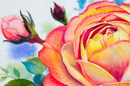 QUADRO DI ROSE CON SFUMATURE ROSA - QUADRI DI FIORI - QUADRI