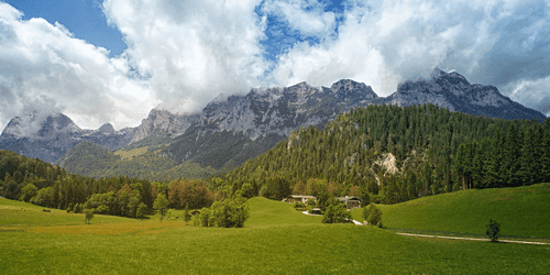 CANVAS PRINT PICTURESQUE AUSTRIA - PICTURES OF NATURE AND LANDSCAPE - PICTURES