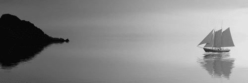 TABLEAU SUR TOILE – VOILIER EN NOIR ET BLANC - TABLEAUX EN NOIR ET BLANC - TABLEAUX