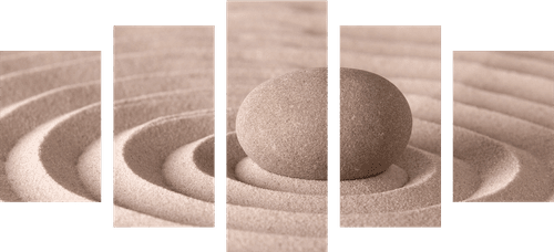 5-DÍLNÝ OBRAZ RELAXAČNÍ KÁMEN - OBRAZY FENG SHUI - OBRAZY