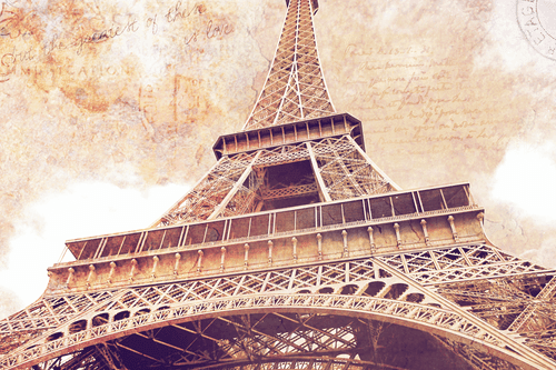 CANVAS PRINT EIFFEL TOWER IN PARIS - PICTURES OF CITIES - PICTURES