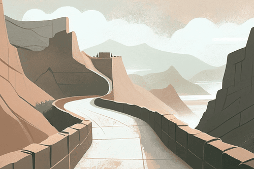 CANVAS PRINT WORLD-FAMOUS GREAT WALL OF CHINA - PICTURES MOUNTAINS - PICTURES