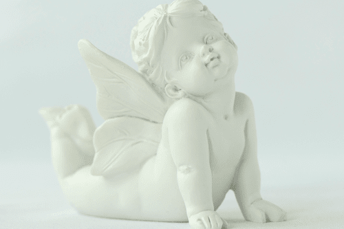 CANVAS PRINT CUTE STATUE OF AN ANGEL - PICTURES OF ANGELS - PICTURES