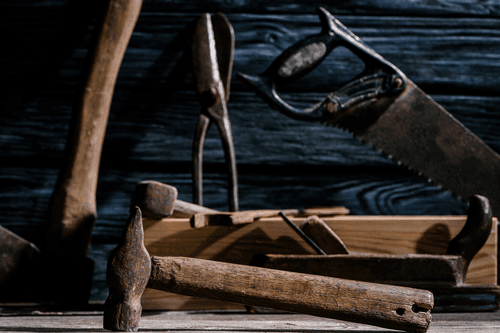 CANVAS PRINT CARPENTRY TOOLS - VINTAGE AND RETRO PICTURES - PICTURES