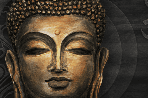 WANDBILD GESICHT VON BUDDHA - BILDER MIT FENG SHUI-MOTIVEN - BILDER