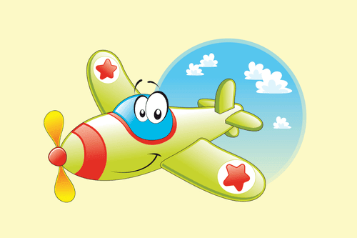 QUADRO AEROPLANO SENZA PAURA - QUADRI PER BAMBINI - QUADRI