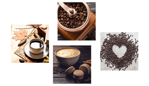 CANVAS PRINT SET MAGIC OF COFFEE - SET OF PICTURES - PICTURES