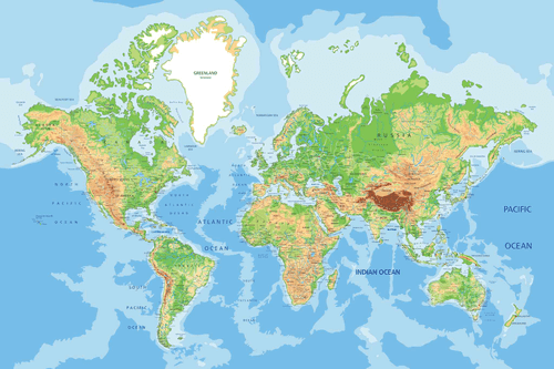 OBRAZ NA KORKU KLASICKÁ MAPA SVETA - OBRAZY NA KORKU - OBRAZY