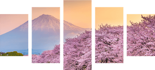 5-TEILIGES WANDBILD WUNDERSCHÖNES JAPAN - BILDER VON NATUR UND LANDSCHAFT - BILDER