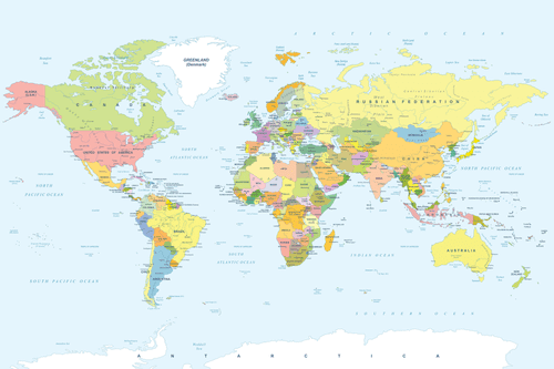 OBRAZ KLASICKÁ MAPA - OBRAZY MAPY - OBRAZY