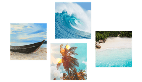 CANVAS PRINT SET TOUCH OF THE SEA - SET OF PICTURES - PICTURES