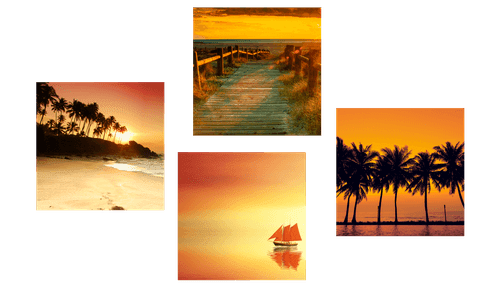 CANVAS PRINT SET BEAUTY OF SEASCAPE - SET OF PICTURES - PICTURES