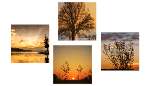 CANVAS PRINT SET MAGICAL NATURE - SET OF PICTURES - PICTURES