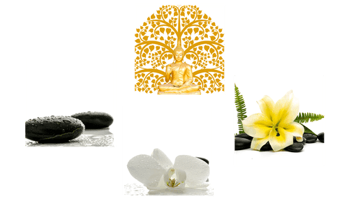 BILDER-SET ZARTES STILLLEBEN MIT FENG SHUI - BILDERSETS - BILDER