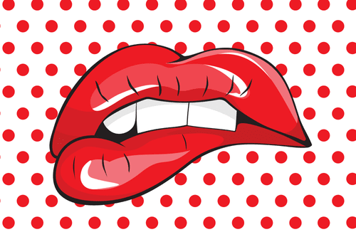 CANVAS PRINT POP ART LIPS - POP ART PICTURES - PICTURES