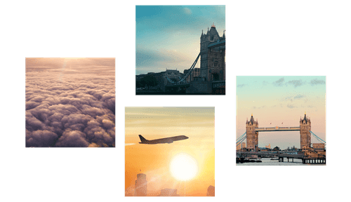 CANVAS PRINT SET DREAM JOURNEY - SET OF PICTURES - PICTURES