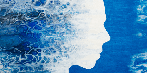 TABLEAU SUR TOILE – PROFIL ABSTRAIT DE FEMME - PEINTURES ABSTRAITES - TABLEAUX