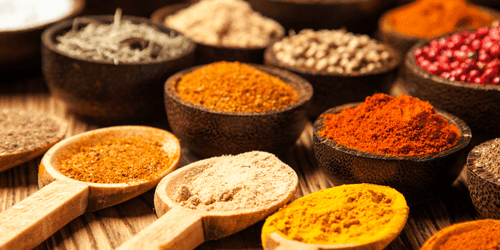 CANVAS PRINT SPICES AND HERBS - PICTURES OF FOOD AND DRINKS - PICTURES