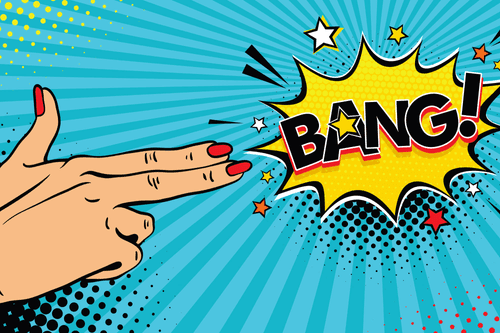 CANVAS PRINT WITH A POP ART THEME - BANG! - POP ART PICTURES - PICTURES