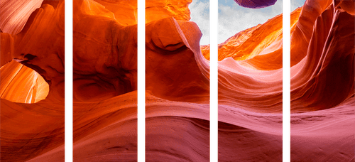 5-PIECE CANVAS PRINT CANYON IN ARIZONA - PICTURES OF NATURE AND LANDSCAPE - PICTURES
