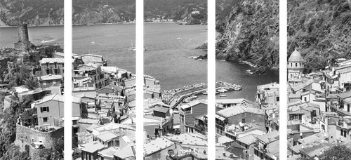 5-DELNA SLIKA ČRNOBELA OBALA V ITALIJI - ČRNOBELE SLIKE - SLIKE