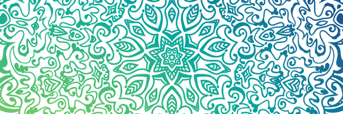 CANVAS PRINT BLUE-GREEN MANDALA - PICTURES FENG SHUI - PICTURES