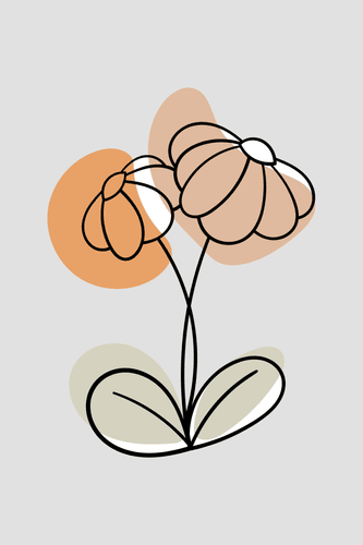 WANDBILD MINIMALISTISCHE BLUME NO1 - BILDER BLUMEN - BILDER