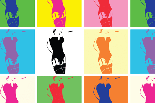 IMPRESSION SUR TOILE CHARME DE LA FEMME POP ART - POP ART IMPRESSIONS SUR TOILE - IMPRESSION SUR TOILE