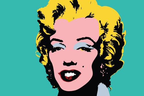 WANDBILD IKONISCHE MARILYN MONROE IM POP-ART-DESIGN - POP-ART-BILDER - BILDER