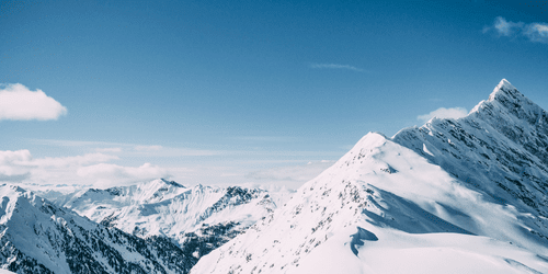 CANVAS PRINT SNOWY MOUNTAINS - PICTURES OF NATURE AND LANDSCAPE - PICTURES