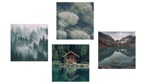 CANVAS PRINT SET MAGICAL NATURE - SET OF PICTURES - PICTURES