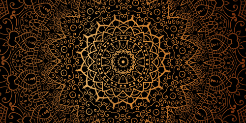 OBRAZ VINTAGE MANDALA W STYLU INDYJSKIM - OBRAZY FENG SHUI - OBRAZY