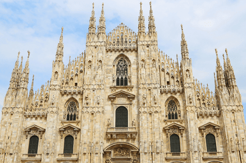 CANVAS PRINT CATHEDRAL IN MILAN - PICTURES OF CITIES - PICTURES