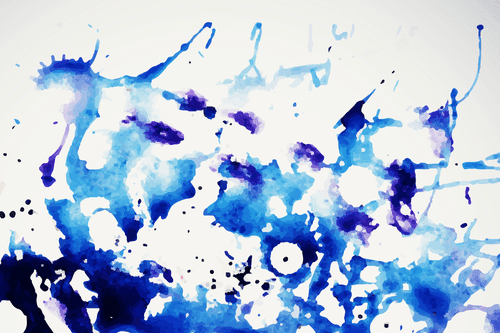 IMPRESSION SUR TOILE AQUARELLE BLEUE DANS UN DESSIN ABSTRAIT - IMPRESSIONS ABSTRAITES SUR TOILE - IMPRESSION SUR TOILE