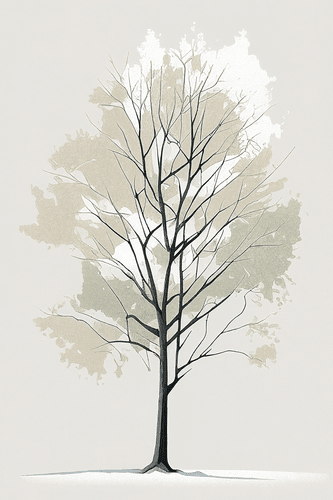 CANVAS PRINT MINIMALISTIC TREE - PICTURES OF TREES AND LEAVES - PICTURES