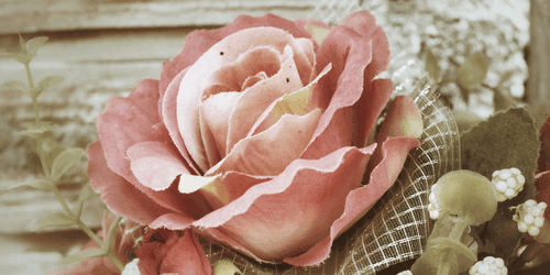 CANVAS PRINT ELEGANT VINTAGE ROSE - VINTAGE AND RETRO PICTURES - PICTURES