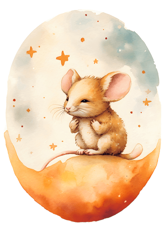 CANVAS PRINT DREAMY MOUSE - DREAMY LITTLE ANIMALS - PICTURES