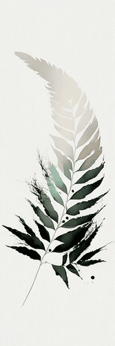 STAMPA SU TELA – FOGLIA DELICATA DI FELCE - QUADRI ALBERI E FOGLIE - STAMPE E QUADRI