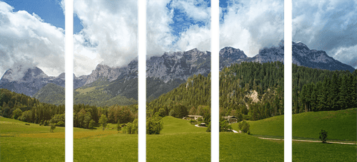 QUADRO IN 5 PARTI AUSTRIA - QUADRI DI NATURA E PAESAGGIO - QUADRI