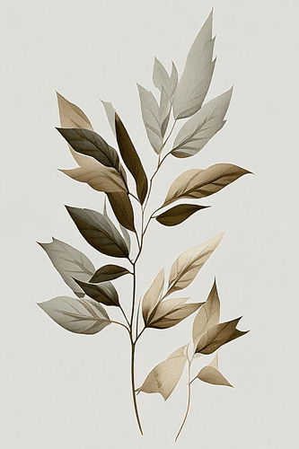 CANVAS PRINT LUXURIOUS MINIMALIST LEAVES - PICTURES OF TREES AND LEAVES - PICTURES