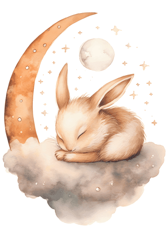 CANVAS PRINT DREAMY BUNNY - DREAMY LITTLE ANIMALS - PICTURES