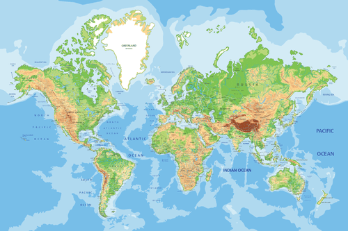 OBRAZ KLASICKÁ MAPA SVĚTA - OBRAZY MAPY - OBRAZY