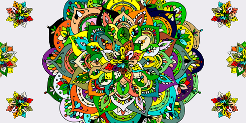 OBRAZ ZIELONA MANDALA - OBRAZY FENG SHUI - OBRAZY